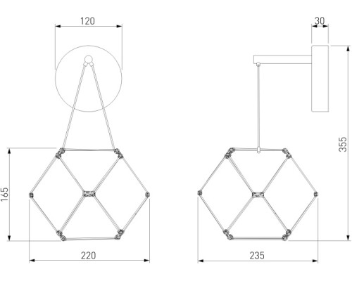 Бра Uma 90310/1 черный жемчуг Eurosvet