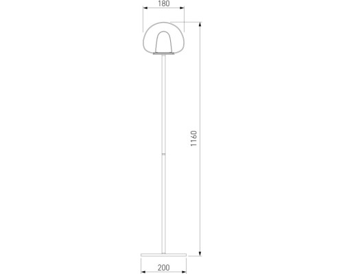 Торшер Twice 90327/1 черный Eurosvet