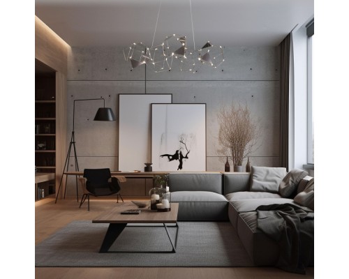 Подвесной светильник Uma 90368/5 черный жемчуг Eurosvet