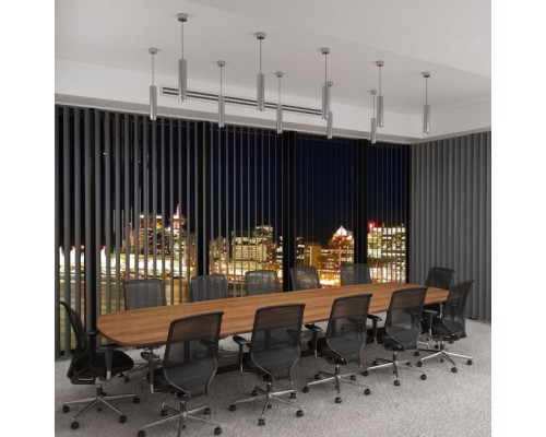 Подвесной светильник Topper DLR023 12W 4200K хром матовый Eurosvet