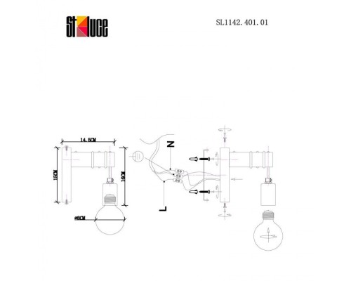 Бра Bagetti SL1142.401.01 Evoluce