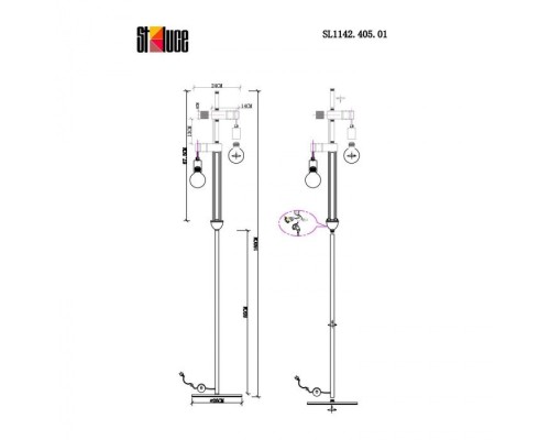 Торшер Bagetti SL1142.405.01 Evoluce