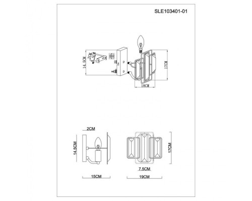 Настенный светильник Giano SLE103401-01 Evoluce