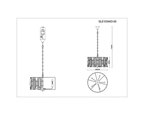 Подвесная люстра Giano SLE103403-05 Evoluce