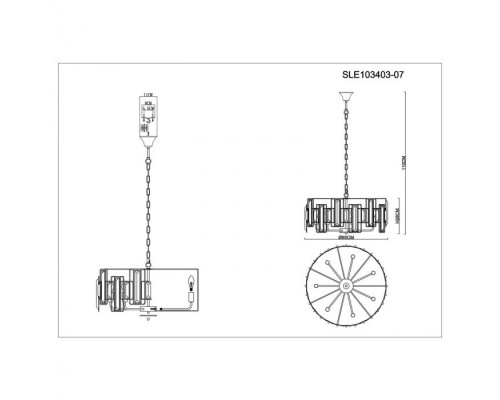 Подвесная люстра Giano SLE103403-07 Evoluce