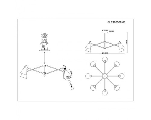 Потолочная люстра Biane SLE103502-08 Evoluce