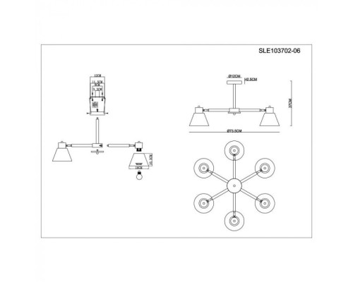 Потолочная люстра Buve SLE103702-06 Evoluce