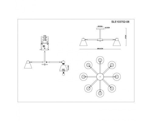 Потолочная люстра Buve SLE103702-08 Evoluce