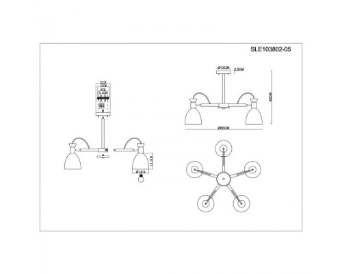 Потолочная люстра Balcamo SLE103802-05 Evoluce