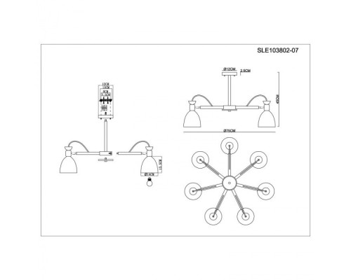 Потолочная люстра Balcamo SLE103802-07 Evoluce