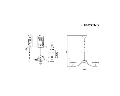 Подвесная люстра Linda SLE105303-05 Evoluce