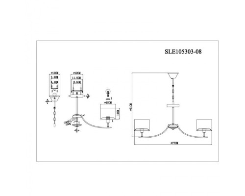 Подвесная люстра Linda SLE105303-08 Evoluce