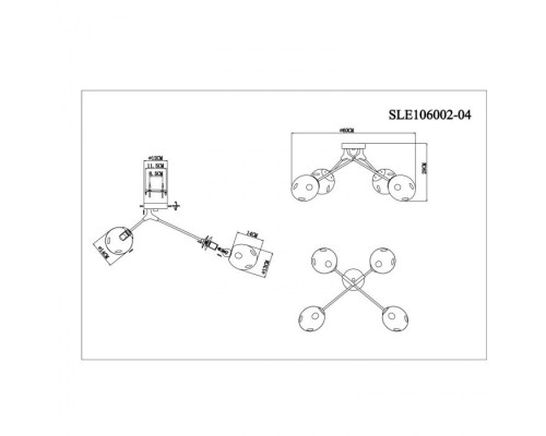 Потолочная люстра Marea SLE106002-04 Evoluce