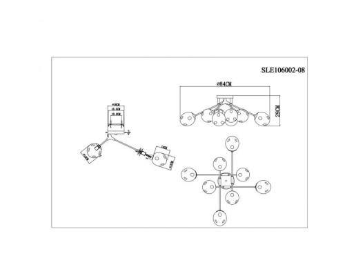 Потолочная люстра Marea SLE106002-08 Evoluce