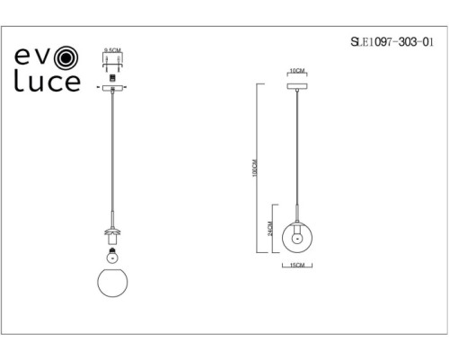 Подвесной светильник Scorze SLE1097-303-01 Evoluce