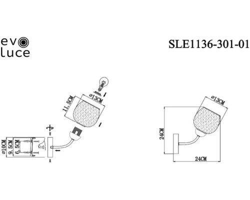 Бра Tratti SLE1136-301-01 Evoluce