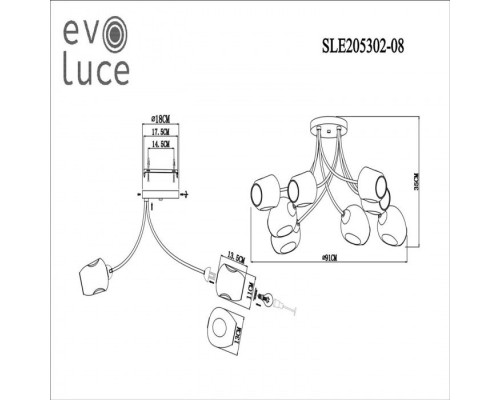 Потолочный светильник Besano SLE205302-08 Evoluce