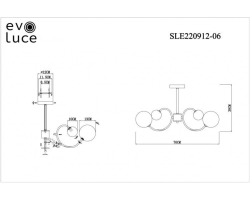 Потолочная люстра Formae SLE220912-06 Evoluce