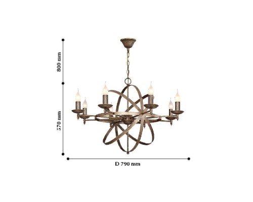 Подвесная люстра Uranium 2166-8P F-Promo