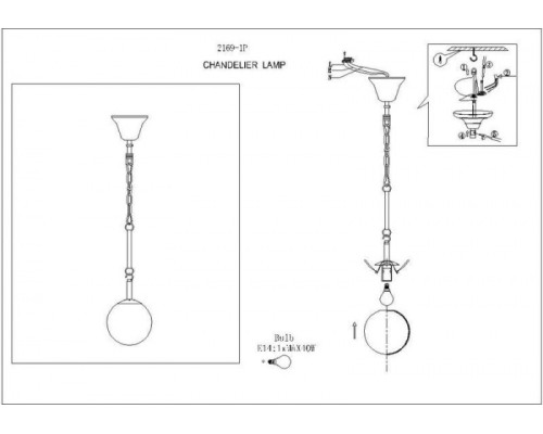 Подвесной светильник Cirque 2169-1P F-Promo