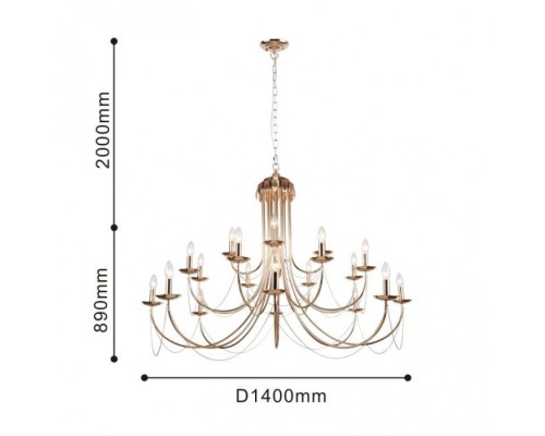 Подвесная люстра Plini 2591-20P F-Promo