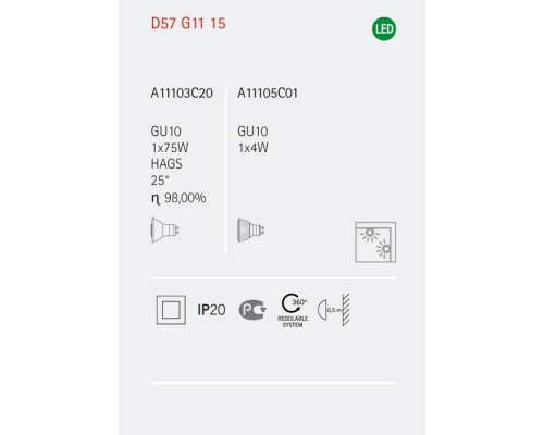 Спот Beluga D57G1331 Fabbian