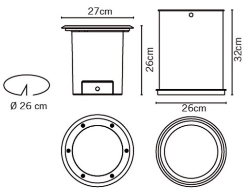 Встраиваемый светильник уличный Cricket D60F3135 Fabbian