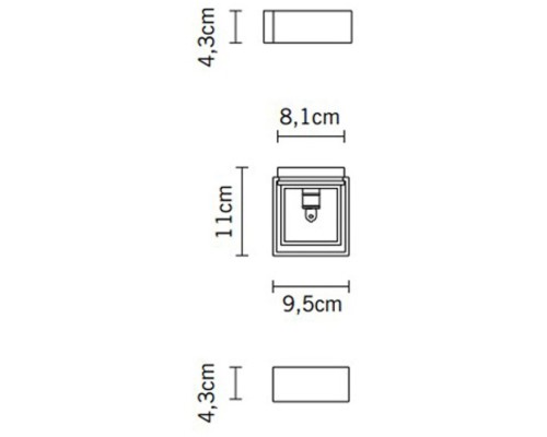 Настенный светильник Bijou Quadra D75D0901 Fabbian