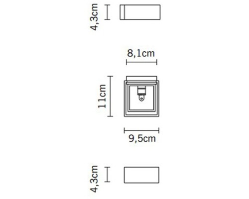 Настенный светильник Bijou Quadra D75D0915 Fabbian