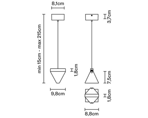 Подвесной светильник Tripla F41A0111 Fabbian