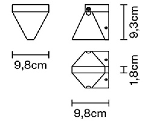 Настенный светильник Tripla F41D0121 Fabbian