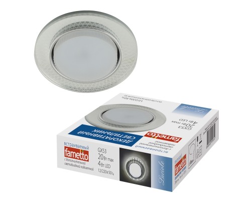 Точечный светильник Luciole DLS-L156 GX53 GLASSY/CLEAR 3D Fametto