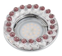Точечный светильник Peonia DLS-P115 GU5.3 CHROME/CLEAR+PURPLE Fametto