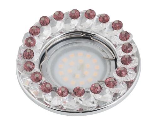 Точечный светильник Peonia DLS-P115 GU5.3 CHROME/CLEAR+PURPLE Fametto