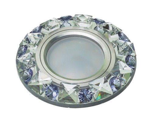 Точечный светильник Peonia DLS-P123 GU5.3 CHROME/CLEAR+PURPLE Fametto