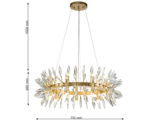 Подвесная люстра Rays 4058-14P Favourite