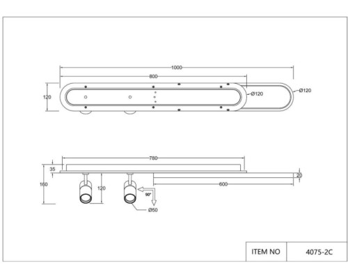 Настенно-потолочный светильник Planar 4075-2C Favourite