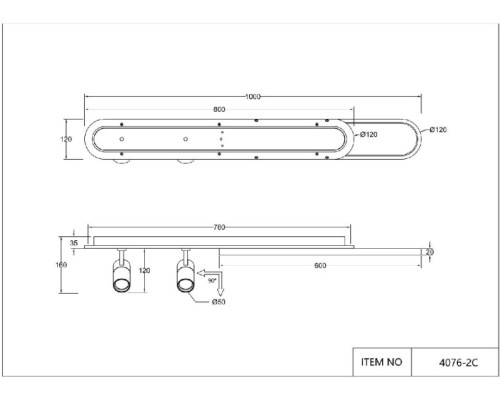 Настенно-потолочный светильник Planar 4076-2C Favourite