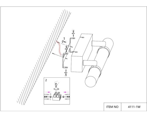 Настенный светильник Cuero 4111-1W Favourite