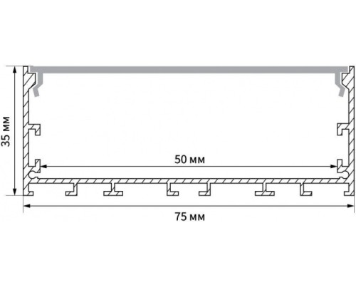Профиль для светодиодной ленты Линии света 10375 Feron