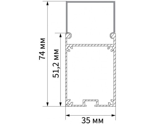 Профиль для светодиодной ленты  10377 Feron