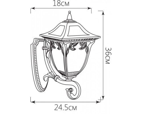 Настенный фонарь уличный Афина 11483 Feron