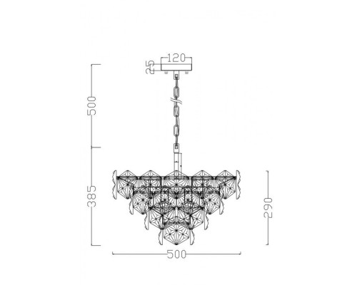 Подвесная люстра Molly FR1004PL-09CH Freya