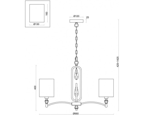 Подвесная люстра Riverside FR1007PL-05N Freya