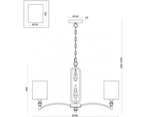 Подвесная люстра Riverside FR1007PL-07N Freya