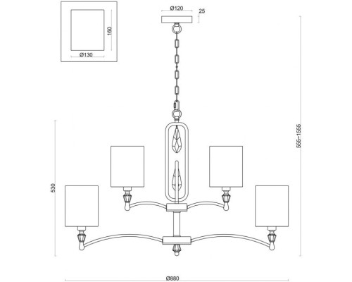 Подвесная люстра Riverside FR1007PL-12BS Freya