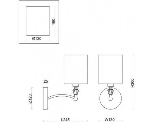 Бра Riverside FR1007WL-01BS Freya