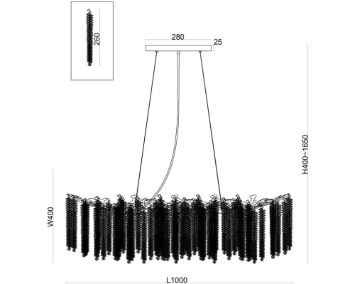 Подвесная люстра Mineral FR1010PL-10G1 Freya