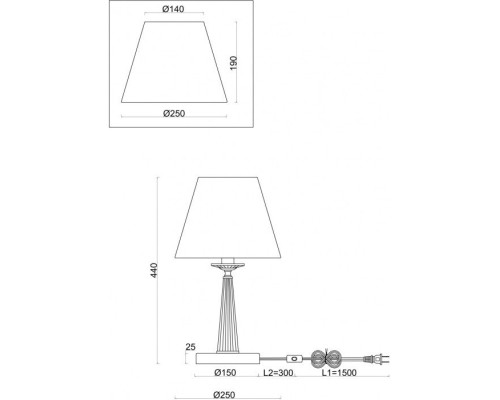 Настольная лампа Osborn FR2027TL-01N Freya