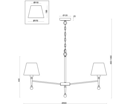 Подвесная люстра Rosemary FR2190PL-07N Freya